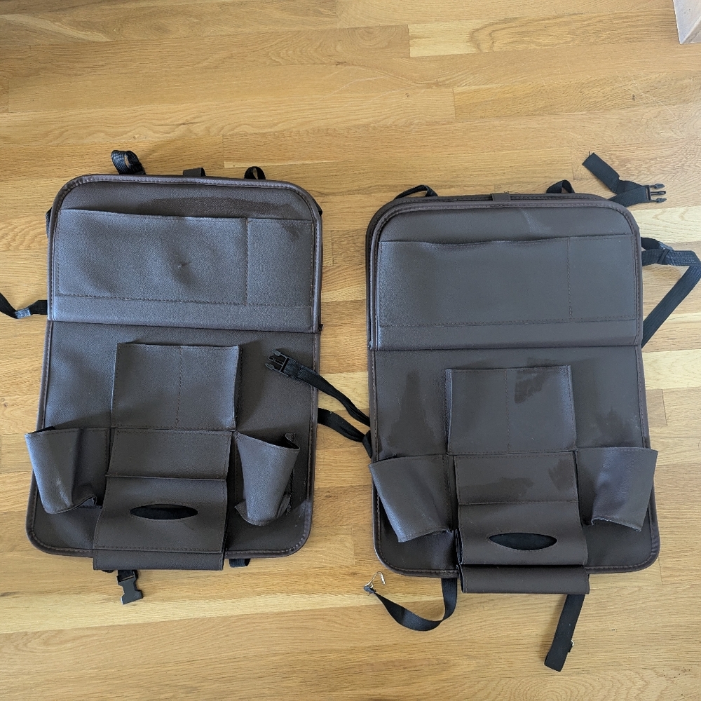 Car organizers - 2 with drop down tray